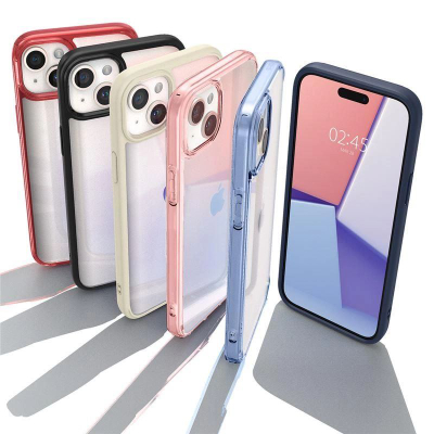 Kapak telefoni Spigen Crystal Hybrid, për iPhone 15 Plus, i tejdukshëm