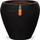 Vazo Capi Europe Taper Round Rib NL, 42x38 cm, plastike, e zezë
