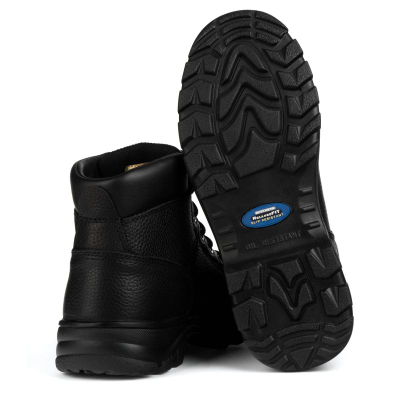 Работни обувки Skechers Workshire M 77009EC, челична капа, кожа, црни
