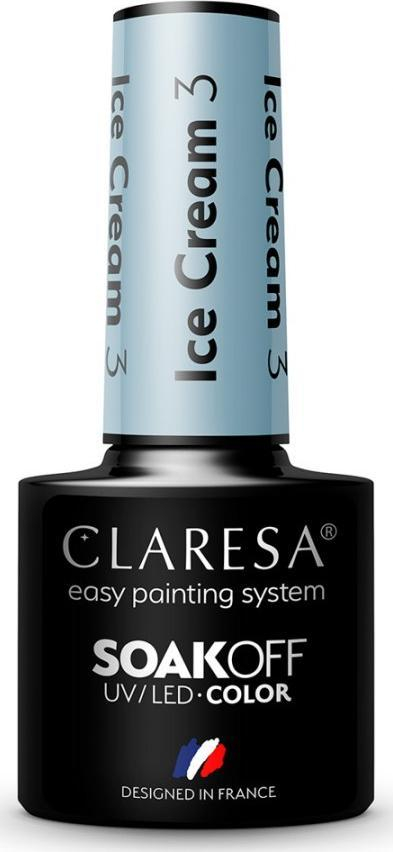 Llakk xhel për thonj Claresa SoakOff UV LED Color Ice Cream, 5 g, shumëngjyrësh