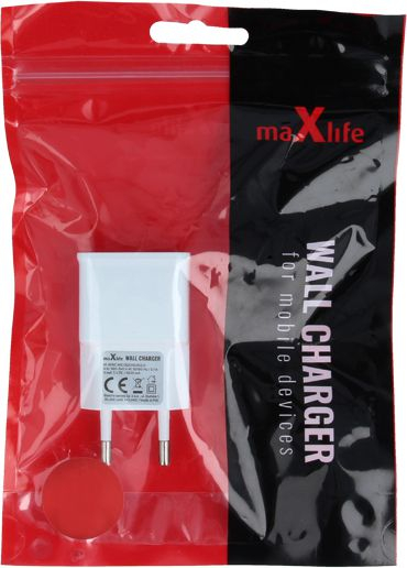 Karikues rrjeti MAXLIFE USB, 1A, 1x USB, i zi