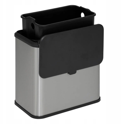 Кош за компостирање 5five, нерѓосувачки челик, 5L, црн