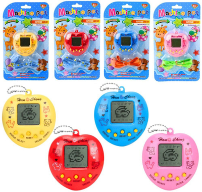Lodër elektronike Tamagotchi Virtual Pet Egg, ekran LCD, me zinxhir varëse, shumëngjyrëshe