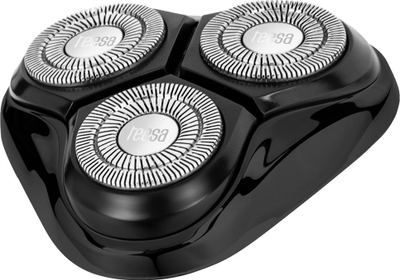 Kokë zëvendësuese rroje Teesa HYPERCARE T500 TSA0569, 3 tehë rrotullues, plastike, e zezë