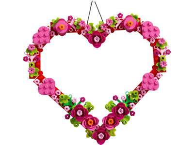 Set LEGO Exclusive Heart Shaped Ornament 40638, 254 pjesë, dekor zemre, shumëngjyrësh