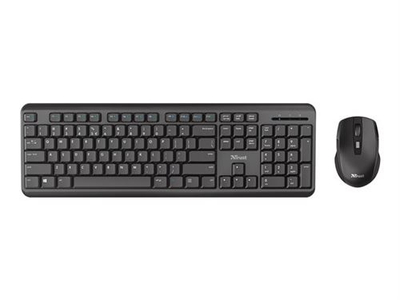 Set tastiere dhe mi Trust TKM-350, wireless, me marrës USB, ngjyrë e zezë