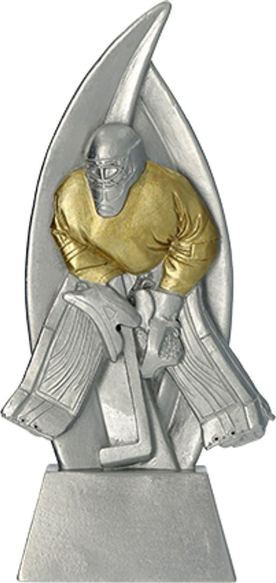 Trofe hokej Figure Hockey RP60012, portier, 18cm, argjendt me tuch ari