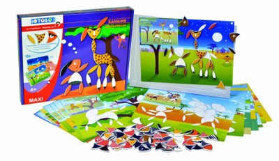 Lodër magnetike iOTOBO Savane Savannah, 106 pjesë, 4+ vjeç, shumëngjyrëshe