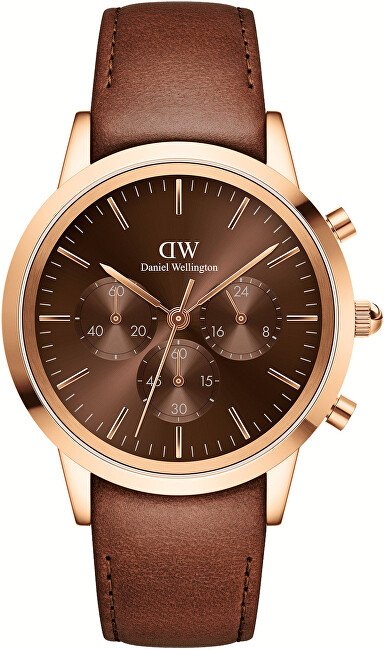 Orë dore për burra Daniel Wellington Iconic Chronograph St. Mawes DW00100640, e kaftë