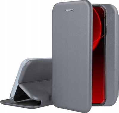 Kuti telefoni Forcell Elegance për Xiaomi 13T, tip libër me magnet, gri