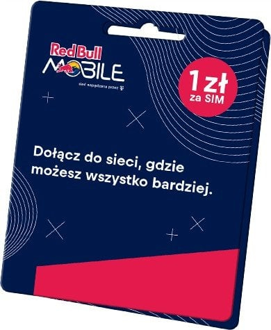 Kartë SIM Red Bull Mobile Starter, me parapagesë, internet 5G, blu e kuqe