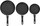 Set tiganësh MG Home Rubella, 3 copa, alumini, black marble