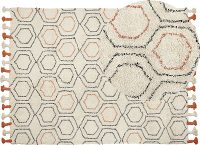 Tepih Beliani HAJIPUR, 160x230 cm, pambuk, krem
