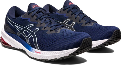 Atlete vrapi Asics GT-1000 11, mesh, amortizim FlyteFoam, blu e errët