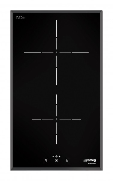 Plitë me induksion Smeg Domino, 30cm, 2 zona gatimi, e zezë