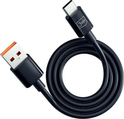 Kabllo USB 3MK 3M005894, USB A në USB C, 1.2 m, e zezë