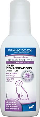 Losion për lëkurën e kafshëve Francodex Antipruritic, 120 ml 