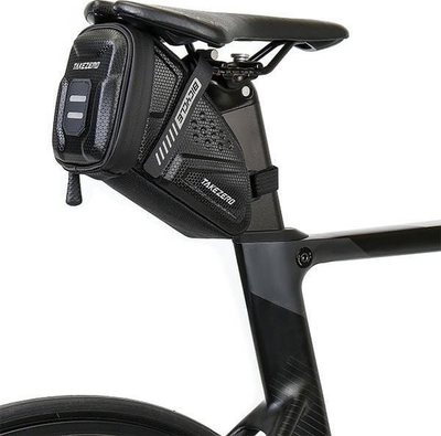 Çantë selje biçiklete Takezero Saddle Bag, e papërshkueshme nga uji, e zezë