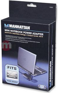 Универзален полнач за ноутбук Manhattan Mini, 40W, 5 нивоа на излез, црн