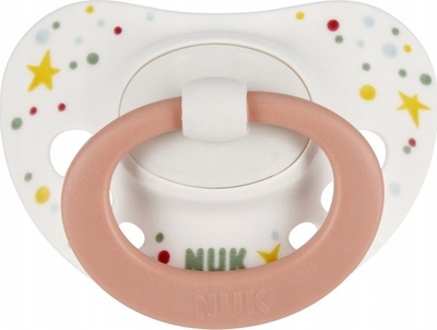 Qetësues NUK Silicone Soother Signature 0–6m, silikon, e bardhë rozë