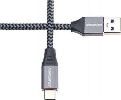 Kabllo USB PremiumCord USB C në USB A, 3m, 3A 5Gbit/s, i zi
