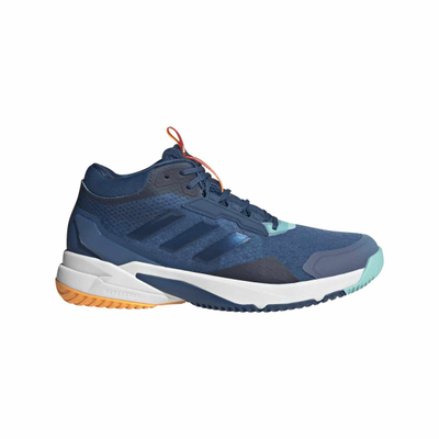 Atlete hendbolli Adidas Crazyflight 6 Mid, për në palestër, me rrjetë frymëmarrëse, blu
