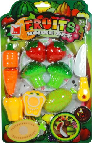 Set lodër kuzhine Lima Fruits House Set, perime edhe fruta për me i pre, shumëngjyrëshe