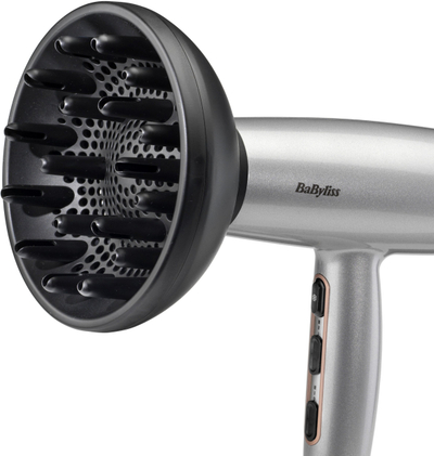 Tharëse flokësh BaByliss D580DE, 2100W, teknologji me jone, çelik satin