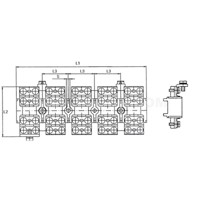 Bllok klemash vidash LZG LZG4-35, 4 dhe 5 drejtime, 6–95 mm², i bardhë