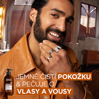Gel pastrues për mjekrën, fytyrën dhe flokët Loreal Paris 200 ml