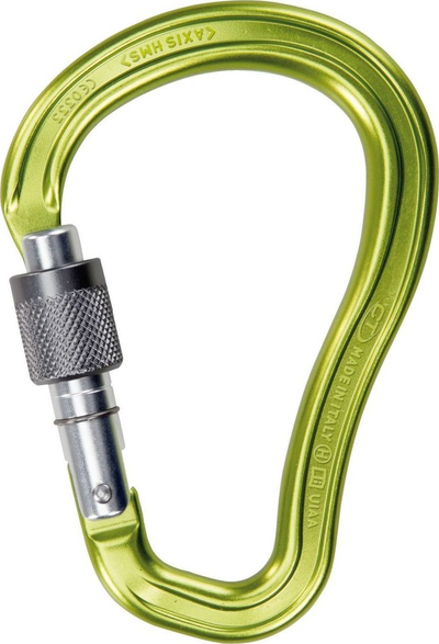 Karabiner ngjitjeje Climbing Technology Axis HMS SG, mbyllje me vidë, i gjelbër