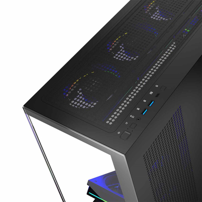 Kasa PC Modecom Stellar 8F ARGB 10, MIDI, me 8 ftohëse ARGB, e zezë