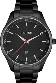 Ora dore Paul Lorens PL12156B2-1A5, meshkuj, quartz, e zezë