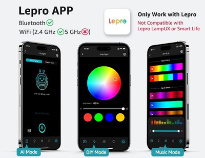 Llambë e mençme Lepro BG1 GU10, 400lm, RGB CCT, e bardhë
