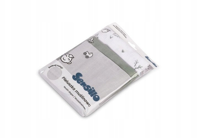 Set pelena muslin për bebe, 3 copë, 120x120 60x80 38x38 cm, shumëthithëse