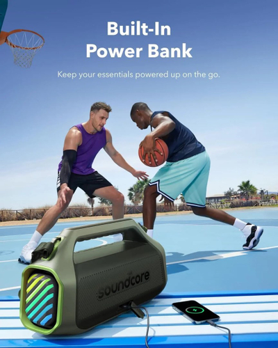 Портативен звучник Anker SoundCore Boom 2 Plus, безжичен, зелен