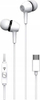 Kufje in-ear Pavareal M12, me mikrofon, USB-C, të bardha