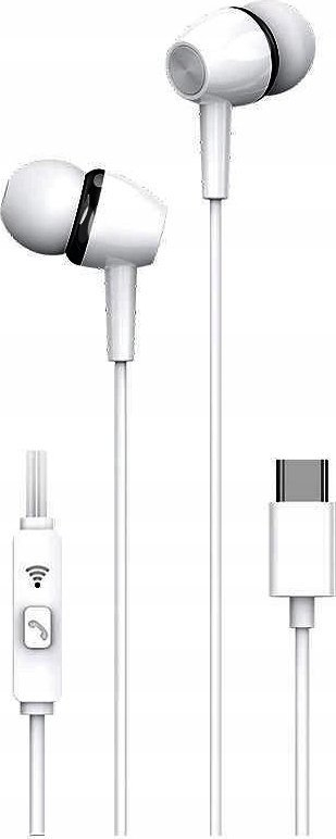 Kufje in-ear Pavareal M12, me mikrofon, USB-C, të bardha