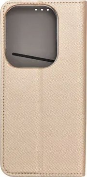 Këllëf libër Smart Case për Infinix Hot 40 Pro, me xhep karte, magnetik, ngjyrë gold