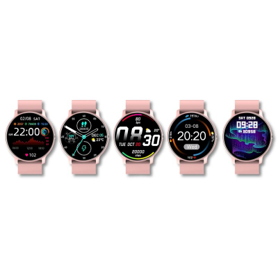 Smartwatch Giewont GW120-1, mat rrahjet e zemrës, i papërshkueshëm nga uji IP67, rozë gold