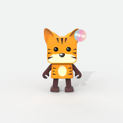Altoparlant Bluetooth MOB Dancing Tiger, 3W, portativ, portokalli