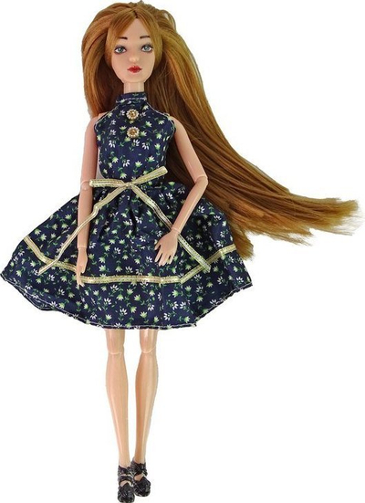 Kukull për kalamaj LeanToys Emily Fashion Show, 30 cm, gjymtyrë që lëvizin, me shumë ngjyra