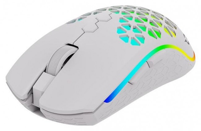 Mi gaming AQIRYS Polaris Wireless, 16000 dpi, RGB, i bardhë