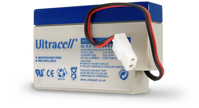 Bateri plumbi Ultracell UL0.8-12, 12V, 0.8Ah, gri me kapak blu