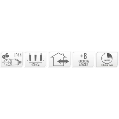Декоративни светилки Koopman Cluster Lights, 576 LED, 4 m, многуобојни