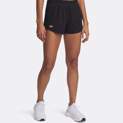 Pantallona të shkurtra sportive Under Armour Tech Play Up Mesh për gra, madhësia M, të zeza