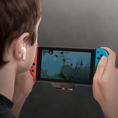 Adaptues audio Bluetooth Bionik BT Audio Sync Dreamgear, për Nintendo Switch, i zi