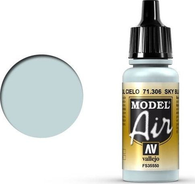Bojë akrilike Vallejo Model Air Sky Blue, 17ml, mat, blu e çelët