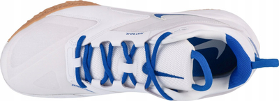 Atlete volejbolli Nike Air Zoom Hyperace 3, për sallë, me rrjetë, të bardha me blu