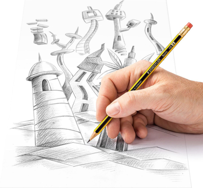 Lapsa me gomë Staedtler Noris HB, 2mm, set 72 copë